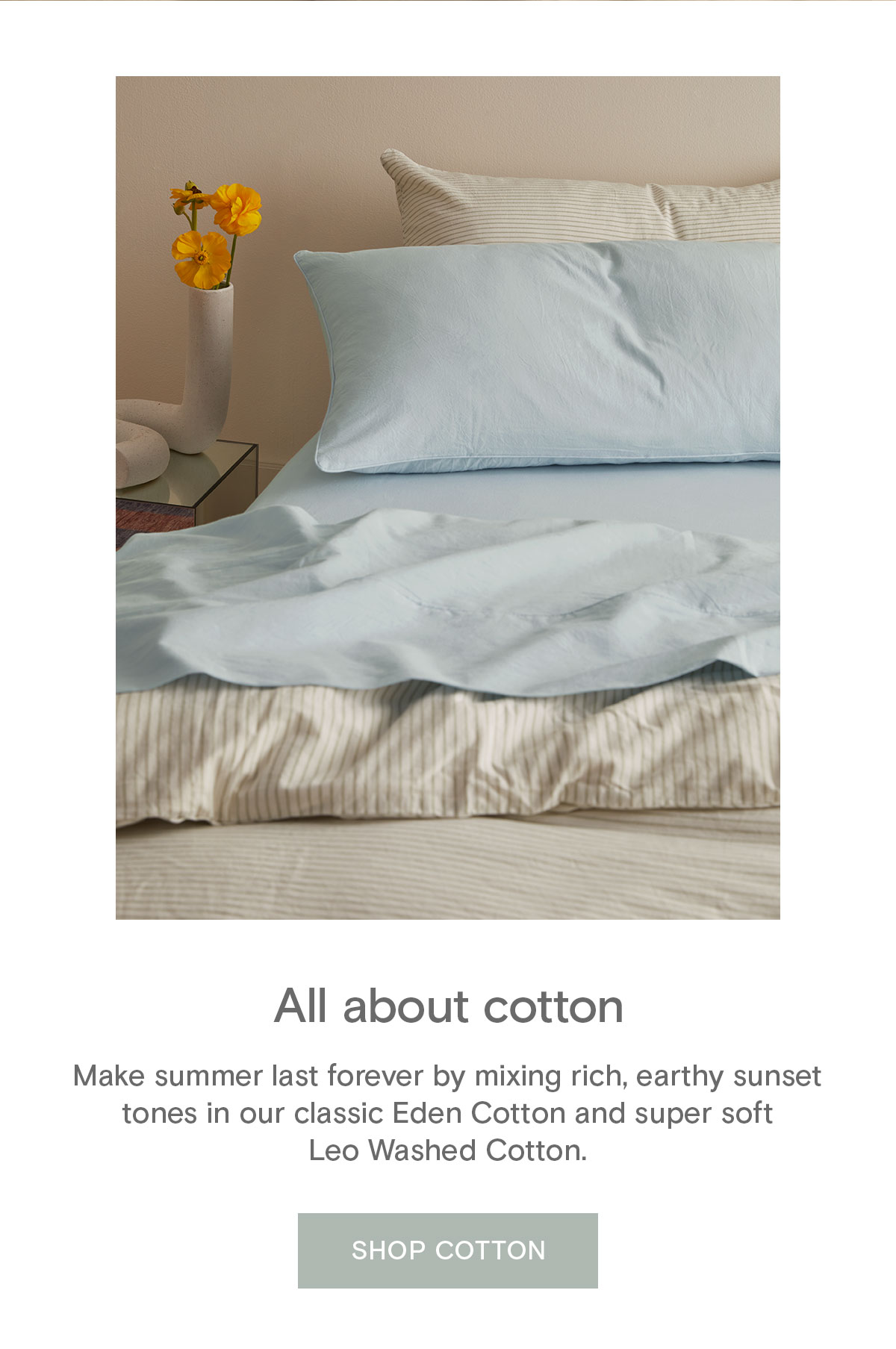 Cooler sheets for hotter weather. The Sheet Society AU