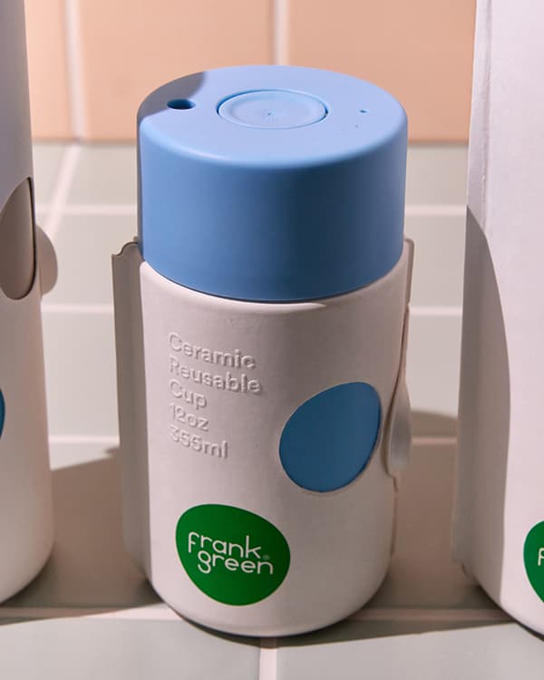 12oz/355ml Ceramic Reusable Cup in pulp packaging