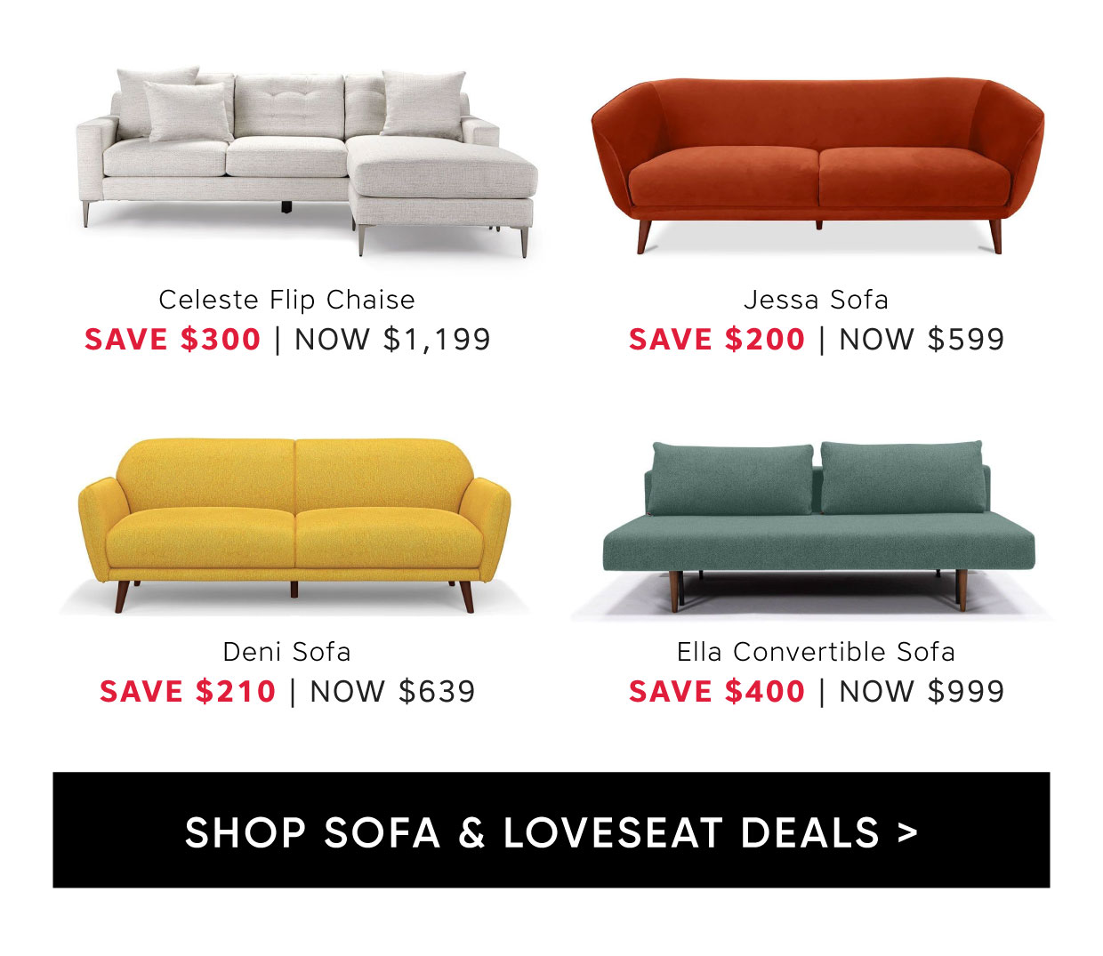 Shop Sofa and Loveseat Deals