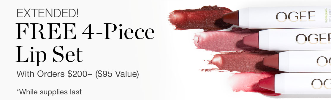 EXTENDED - FREE 4-Piece Lip Set with orders $200+