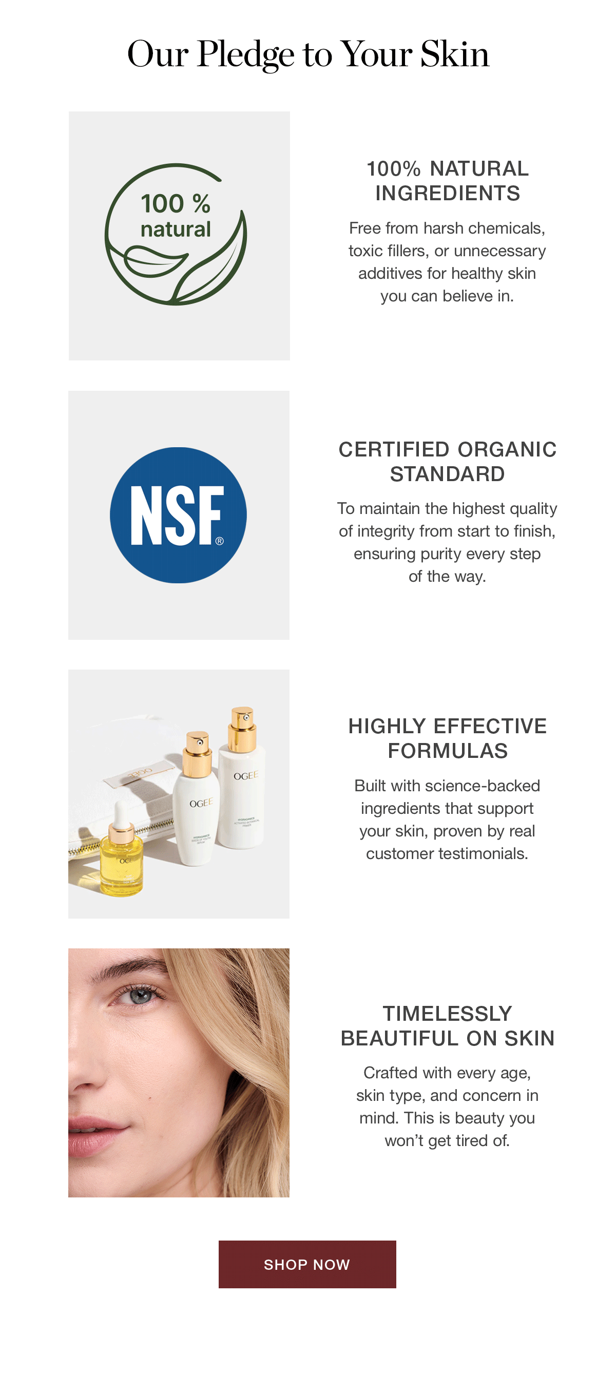 Our Pledge to Your Skin