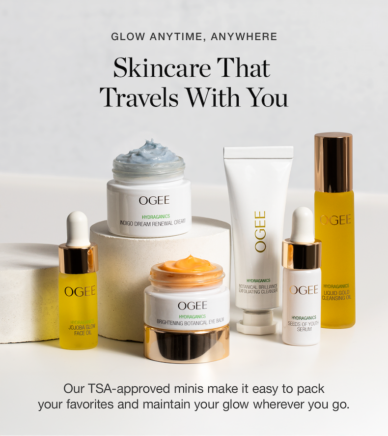 Our TSA-approved minis make it easy to pack your favorites and maintain your glow wherever you go.