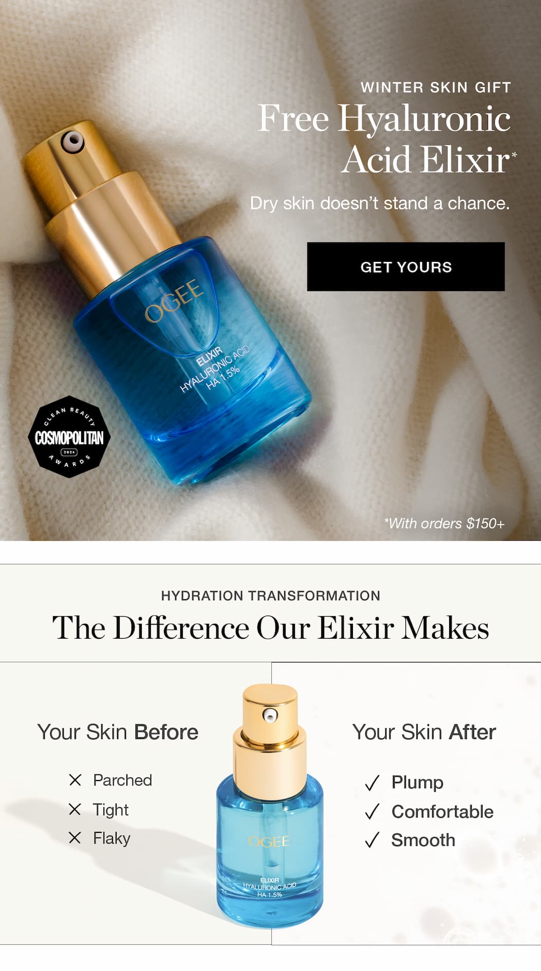 Free Hyaluronic Acid Elixir With orders $150+