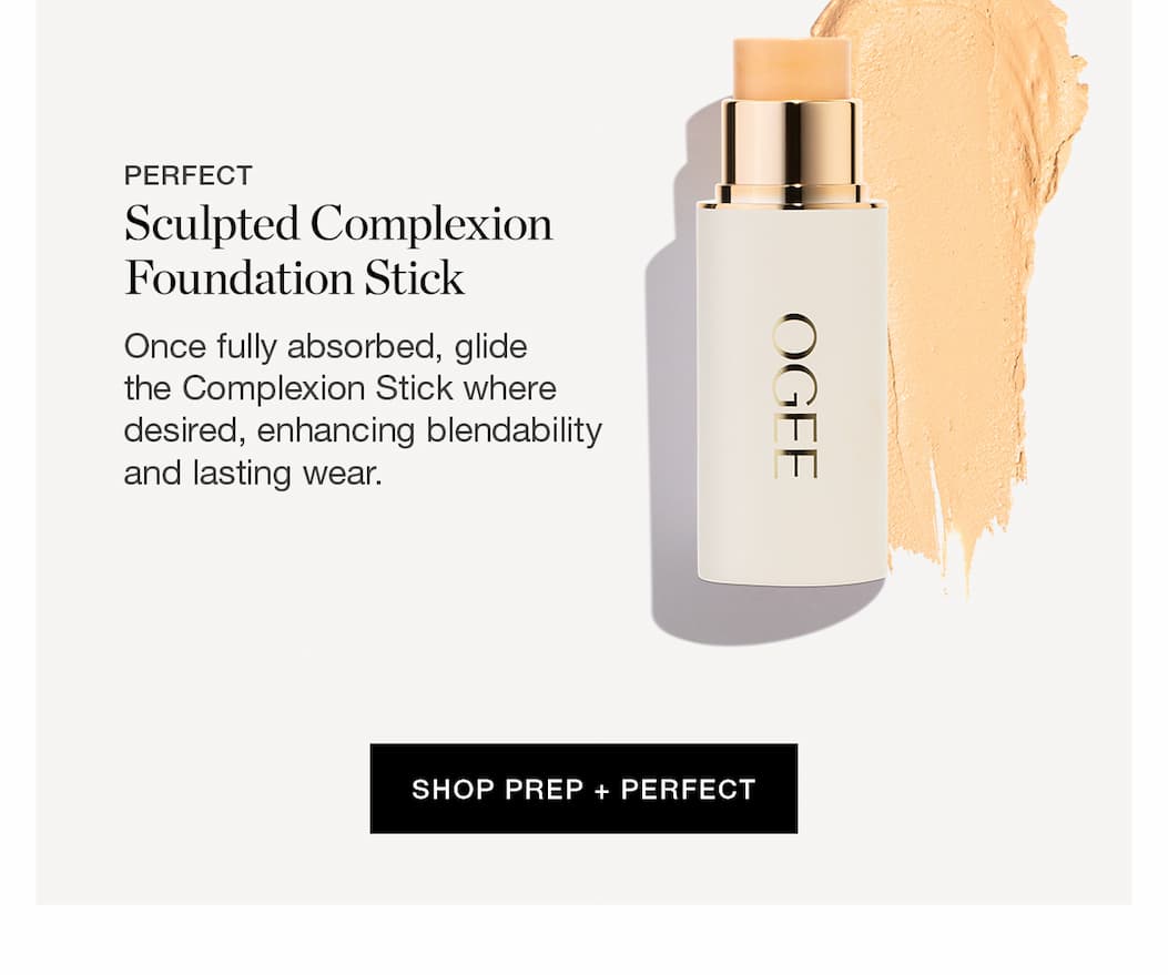 Sculpted Complexion Foundation Stick: Once fully absorbed, glide the Complexion Stick where desired, enhancing blendability and lasting wear.