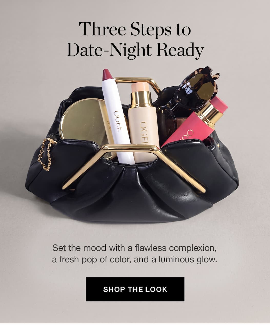 Three Steps to Date-Night Ready | Set the mood with a flawless complexion, a fresh pop of color, and a luminous glow.