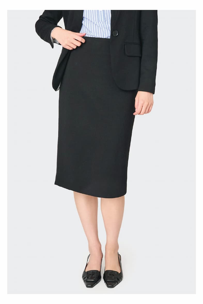 Notch Midi Skirt