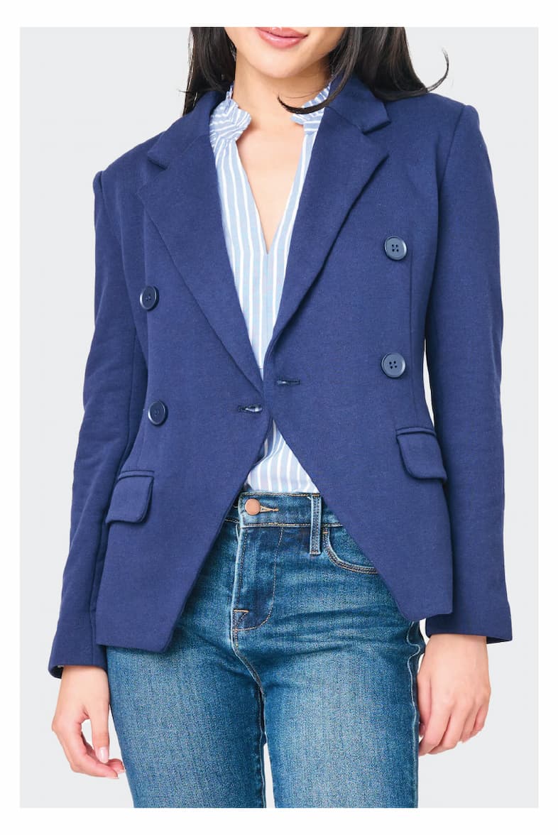 Double Breasted Blazer in Navy