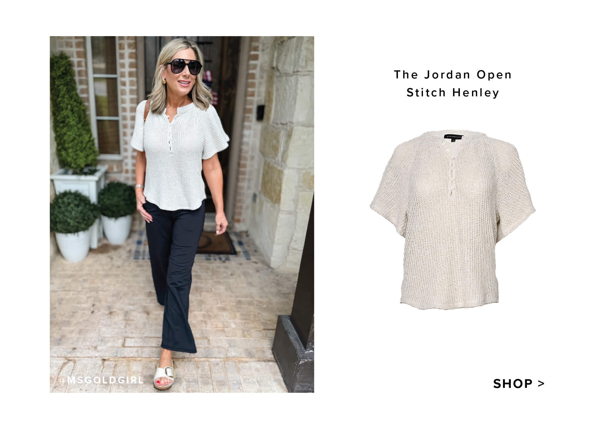 The Jordan Open Stitch Henley