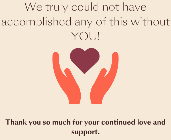 Thank you for your support