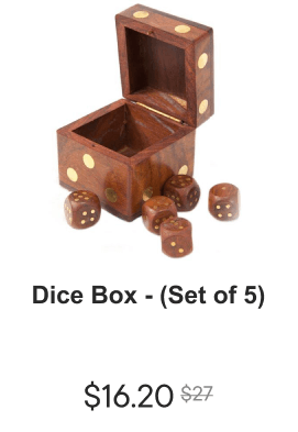 Dice box set of 5