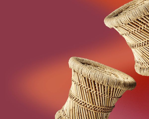Sarkanda Rattan Stool