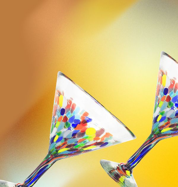 Extra large martini glass - colorful