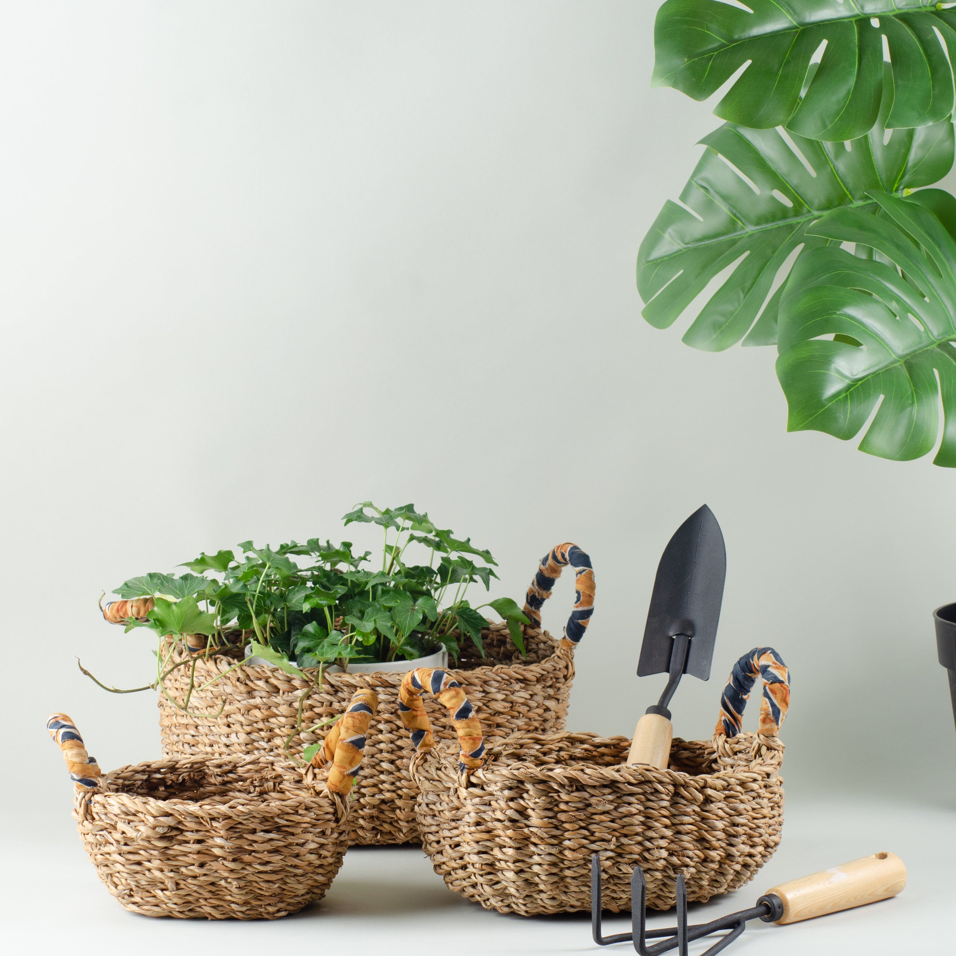 Chindi Handle Baskets - Set of 3