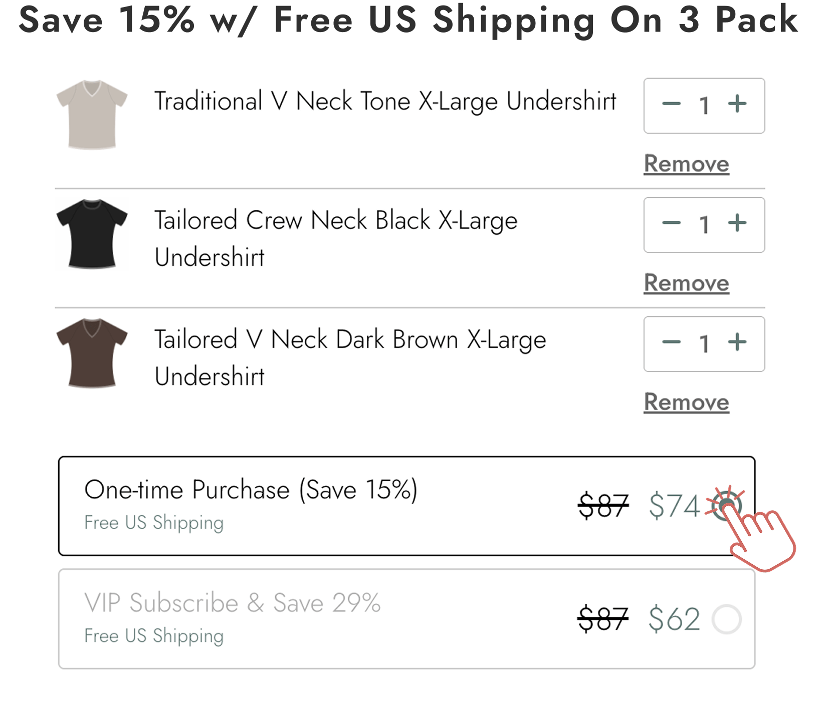 Save 15% w/ Free US Shipping On 3 Pack