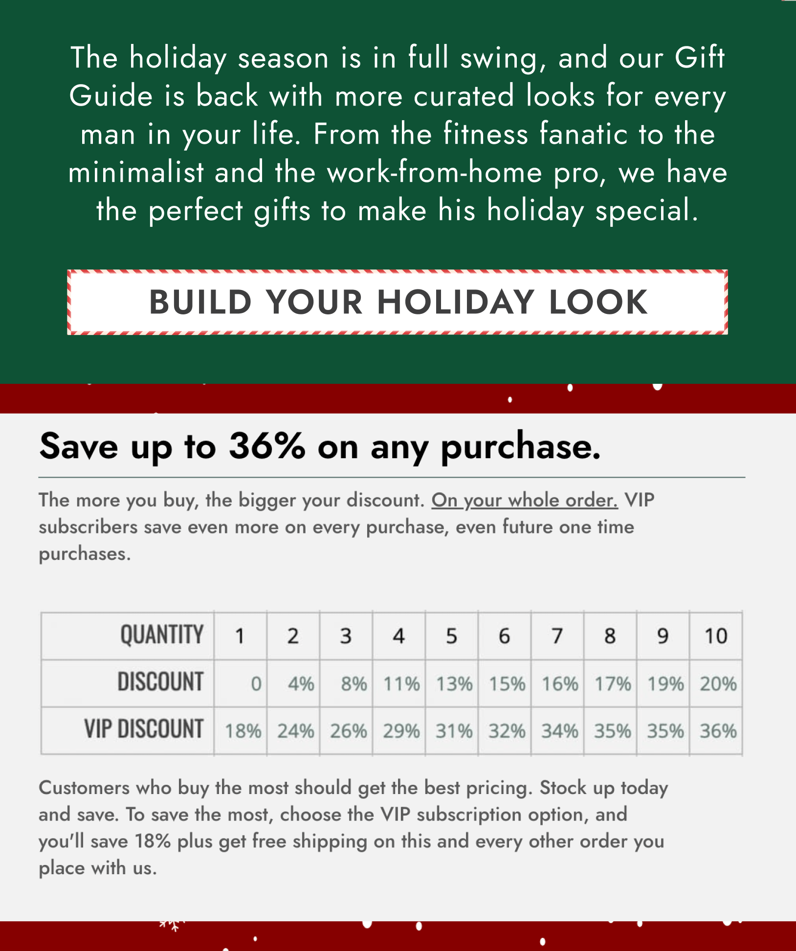 BUILD YOUR HOLIDAY LOOK