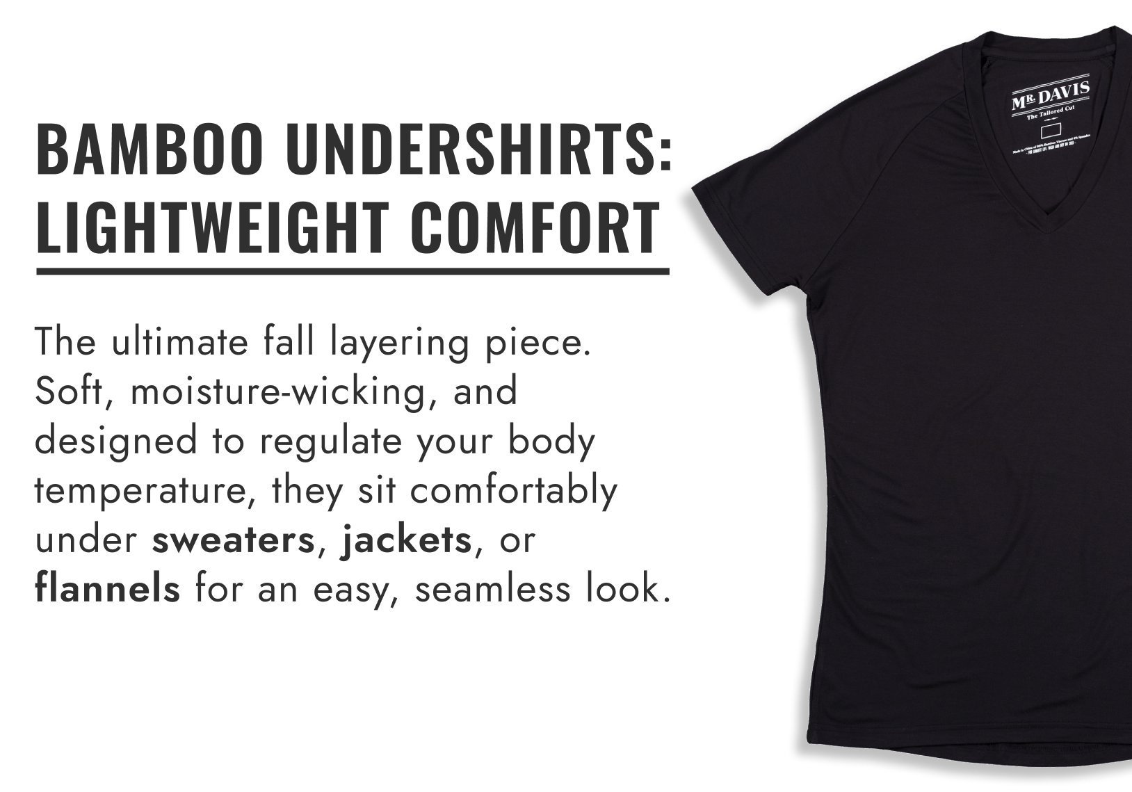 BAMBOO UNDERSHIRTS: LIGHTWEIGHT COMFORT