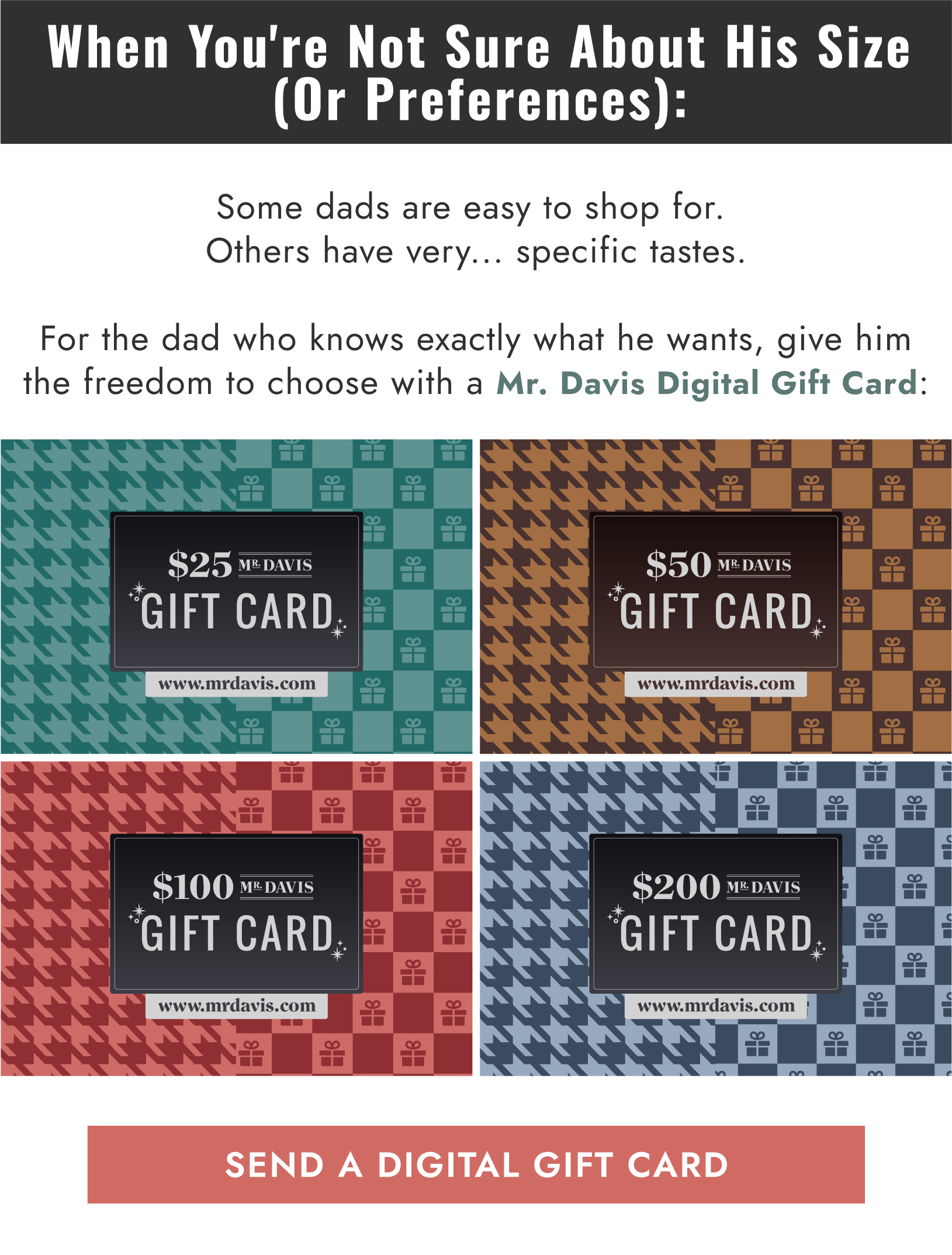 When You're Not Sure About His Size (Or Preferences):