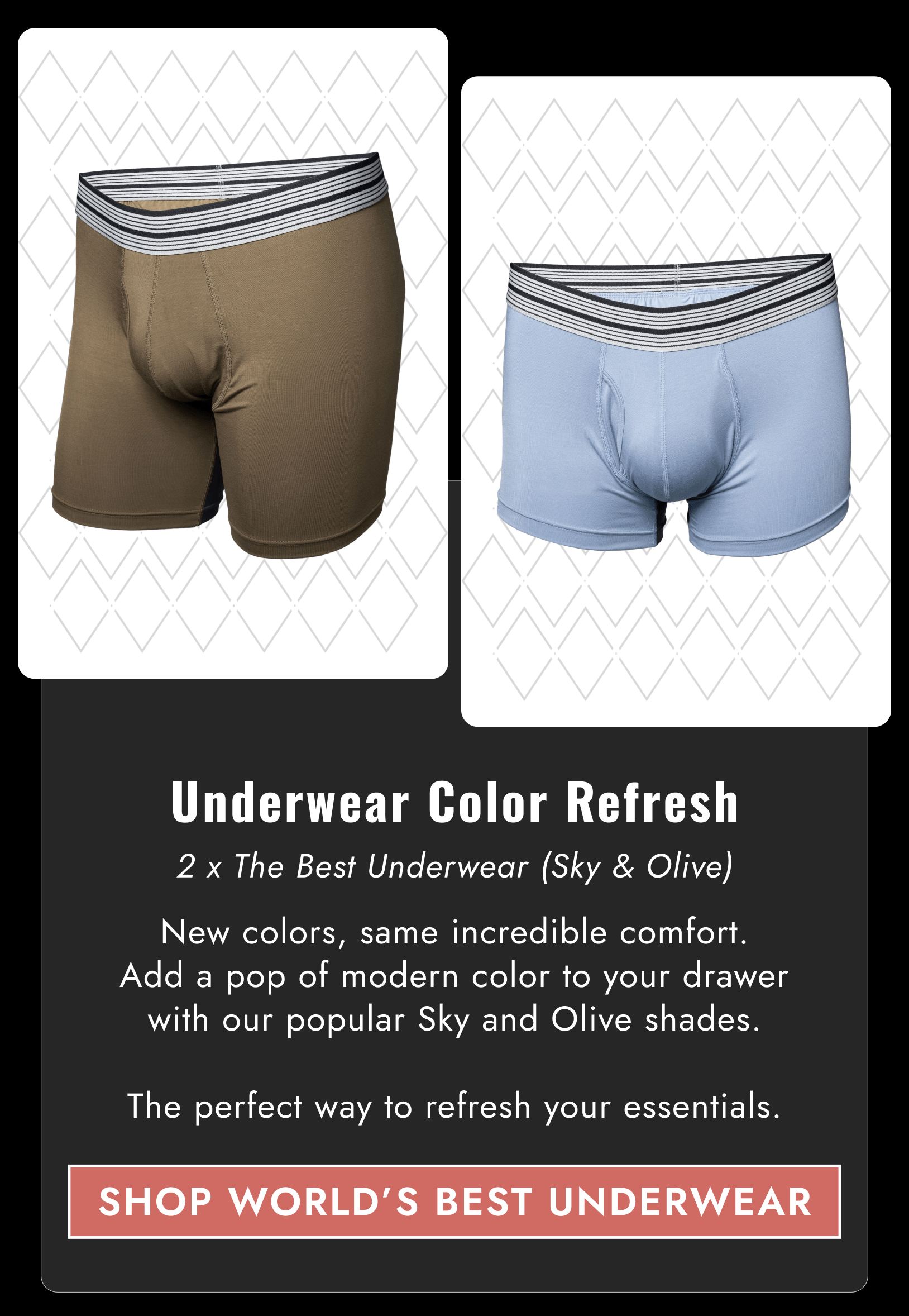 2 x The Best Underwear (Sky & Olive)