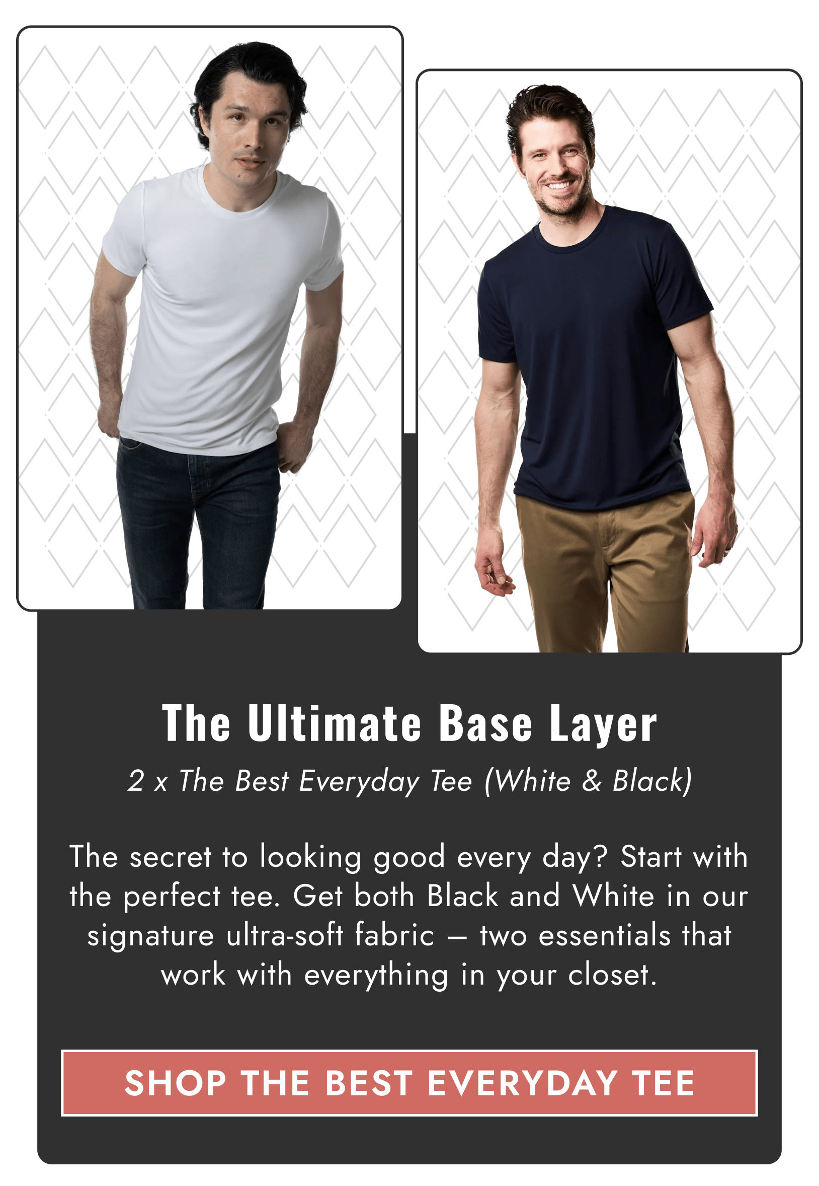 2 x The Best Everyday Tee (White & Black)