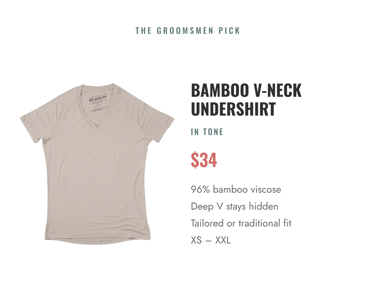 BAMBOO V-NECK UNDERSHIRT