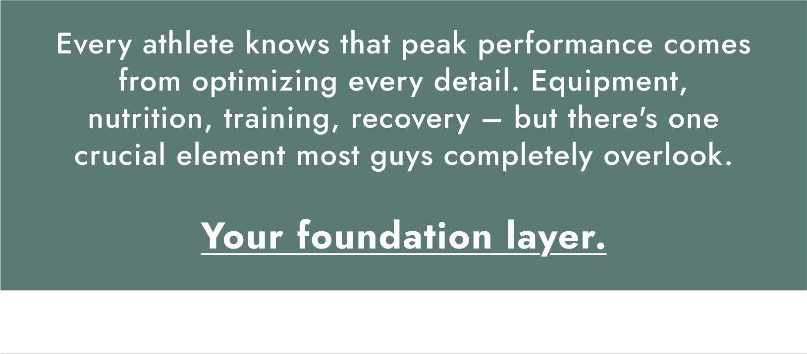 Your foundation layer