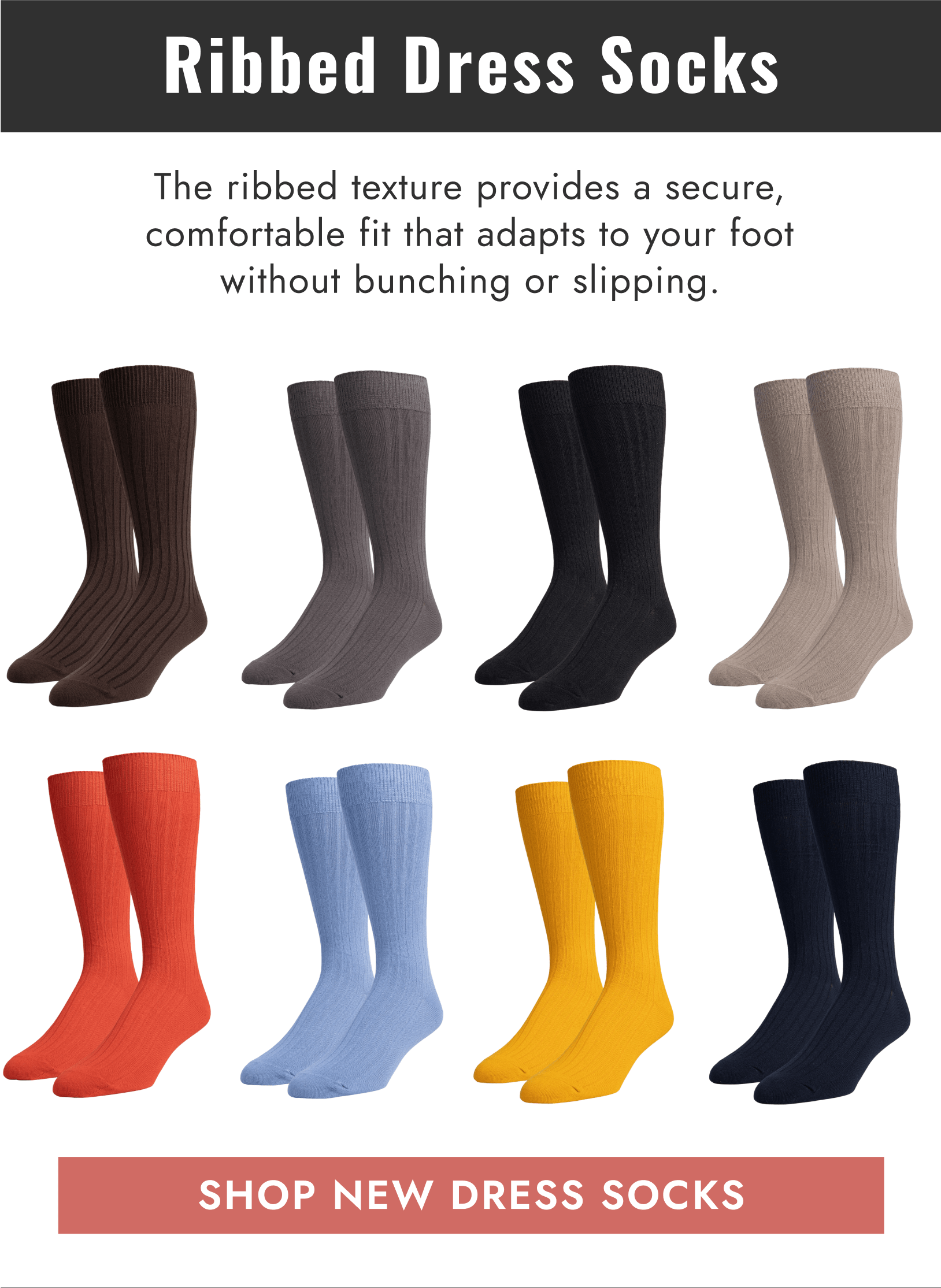 Ribbed Dress Socks