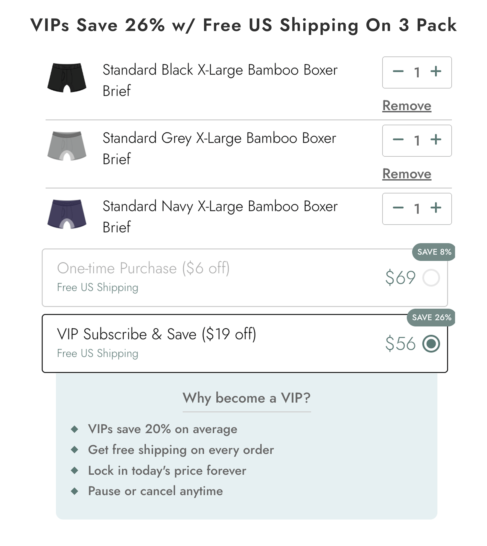 VIPs Get 26% w/ Free US Shipping On 3 Pack