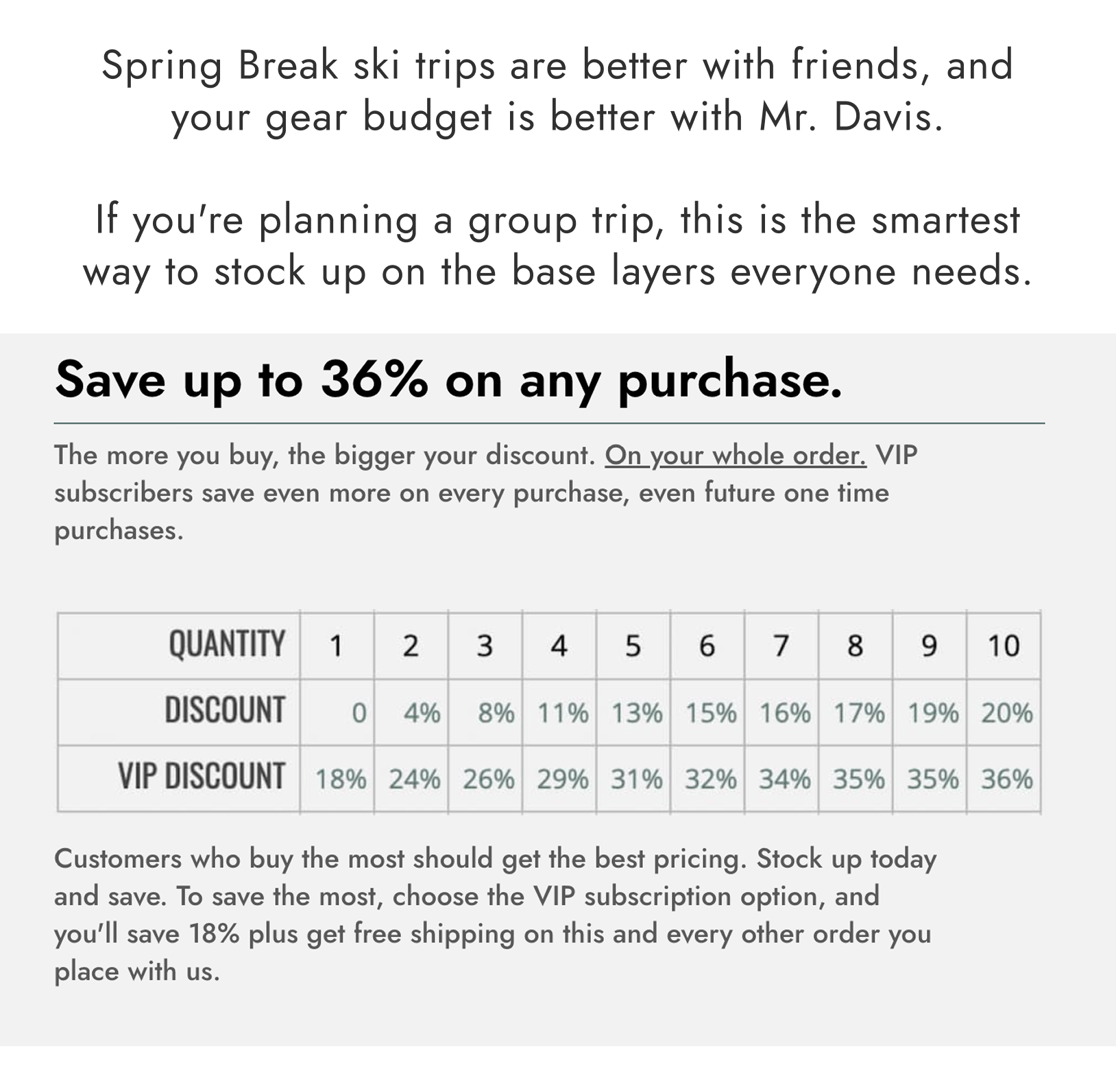 If you're planning a group trip, this is the smartest way to stock up on the base layers everyone needs.