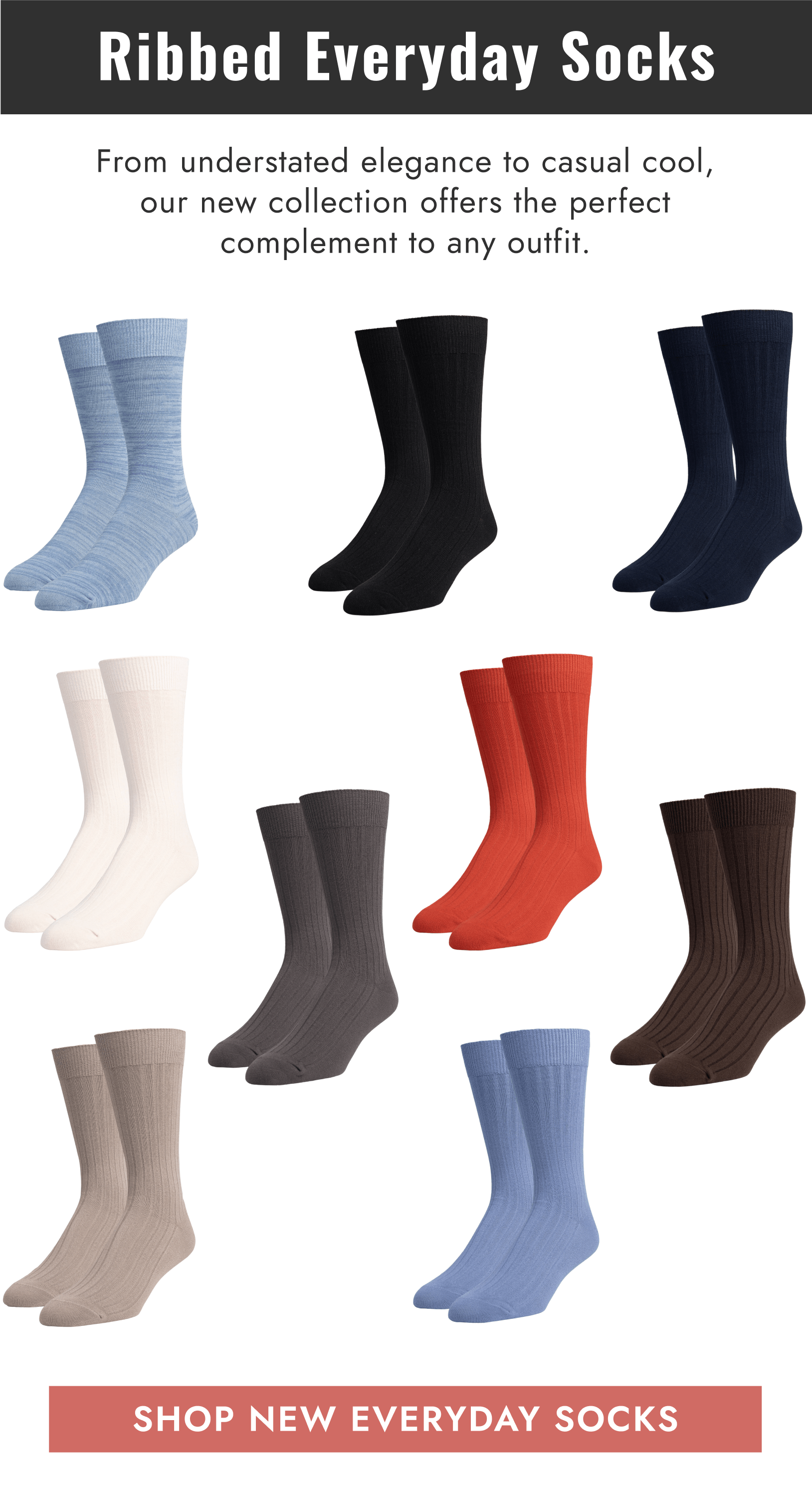 Ribbed Everyday Socks
