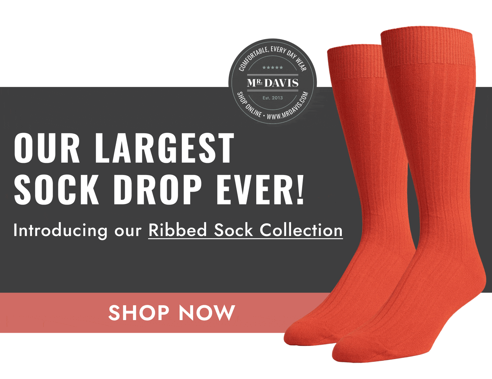 OUR LARGEST SOCK DROP EVER! Introducing our Ribbed Sock Collection.