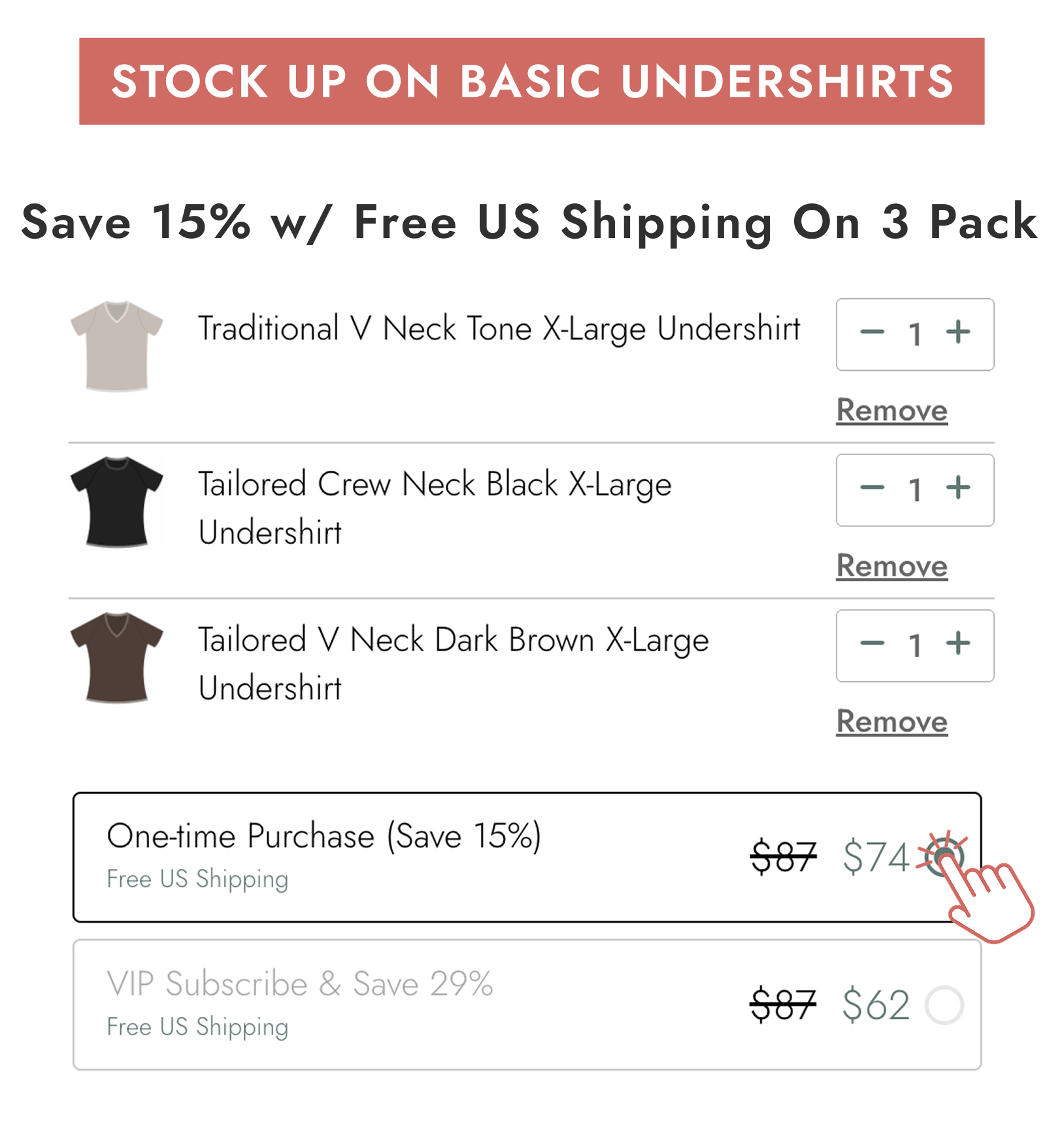 Save 15% w/ Free US Shipping On 3 Pack