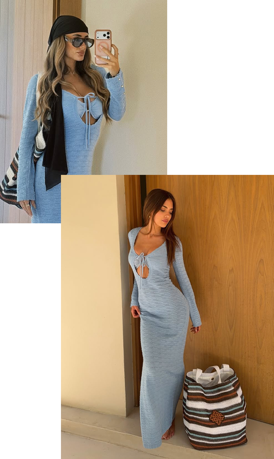 CROCHET KNIT TWO WAY MAXI DRESS