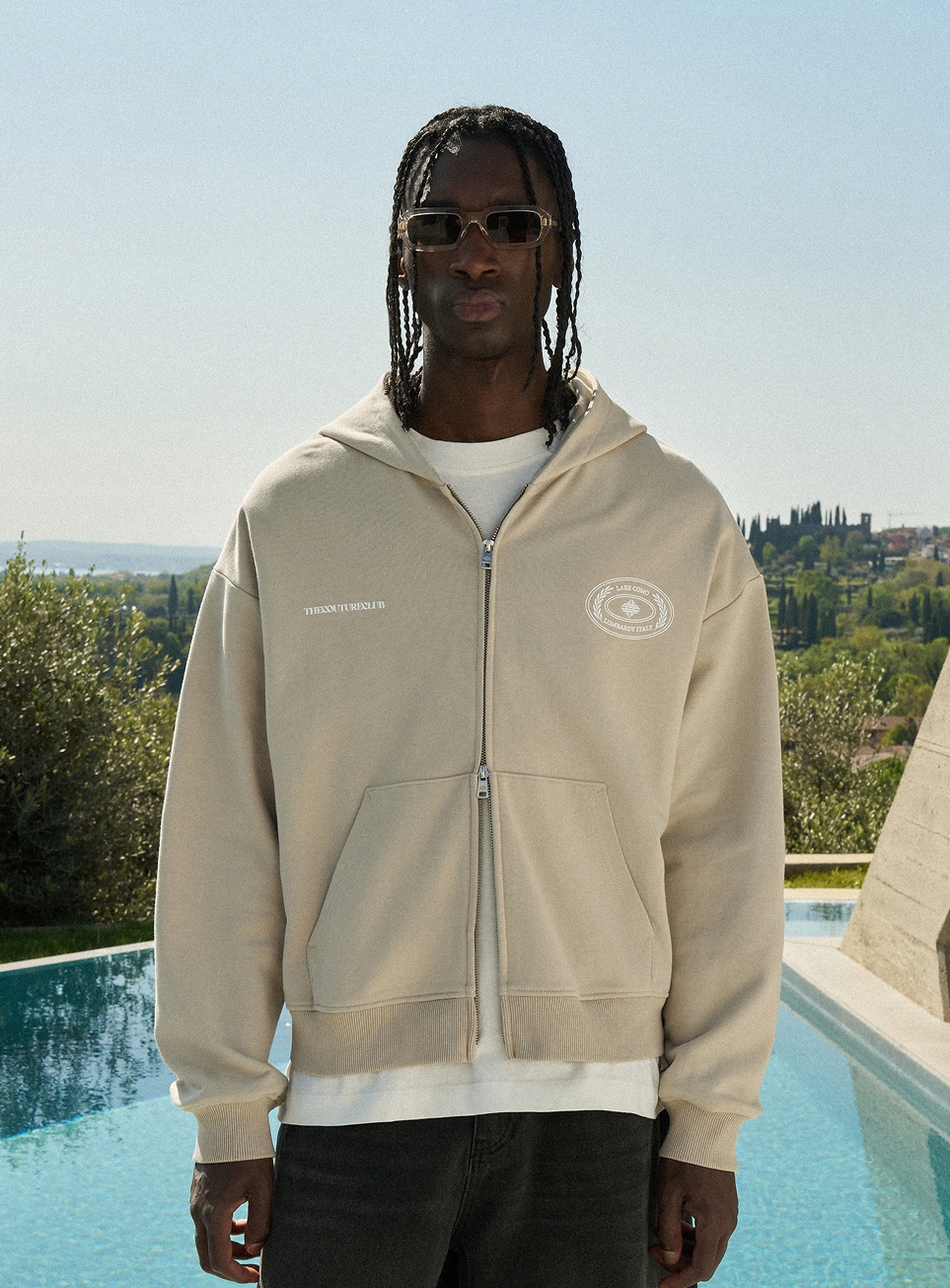 LAKE COMO OVAL GRAPHIC HOODIE