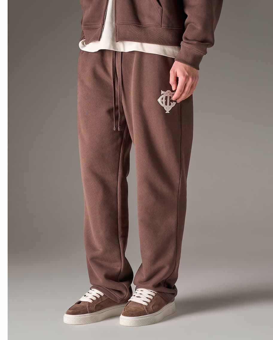 HEAVYWEIGHT MONOGRAM APPLIQUE EMBLEM JOGGERS
