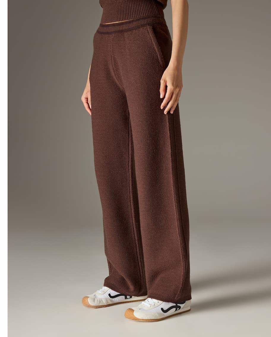 KNIT CONTRAST DRAWCORDS RELAXED JOGGERS