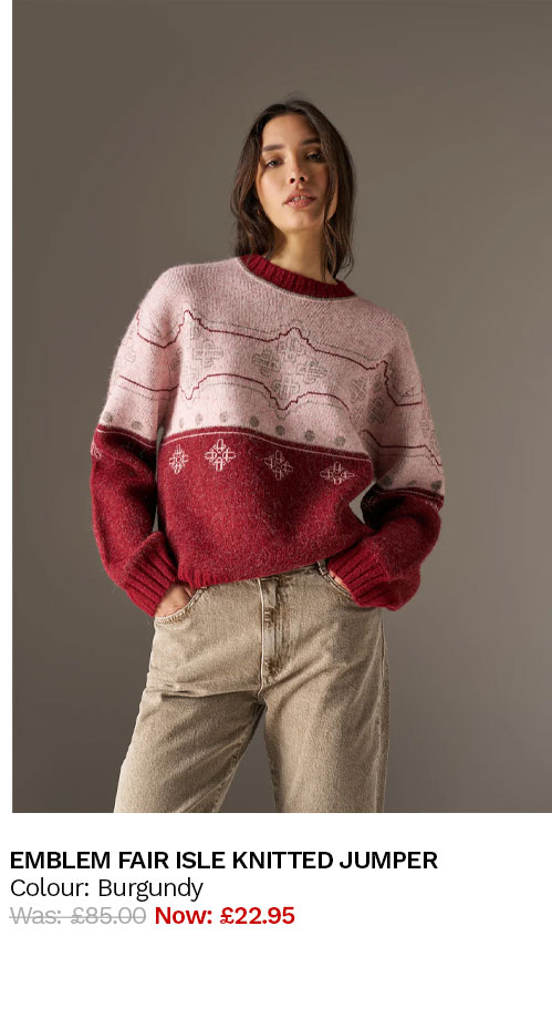 EMBLEM FAIR ISLE KNITTED JUMPER