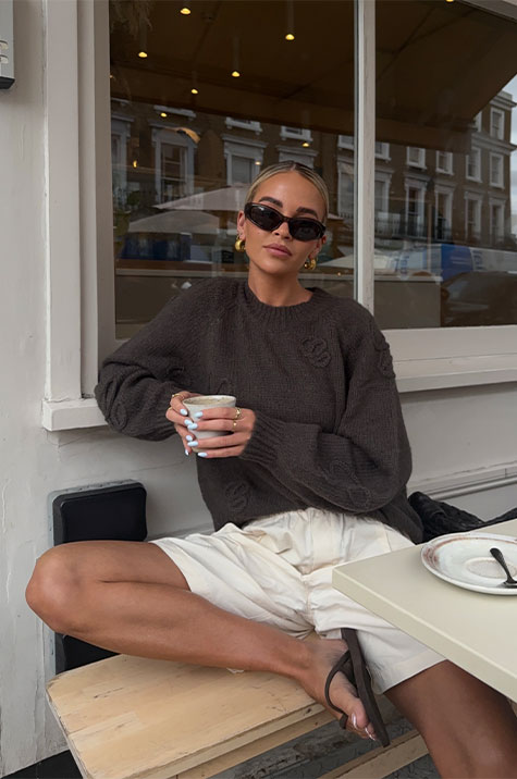 SCRIPT APPLIQUE OVERSIZED JUMPER