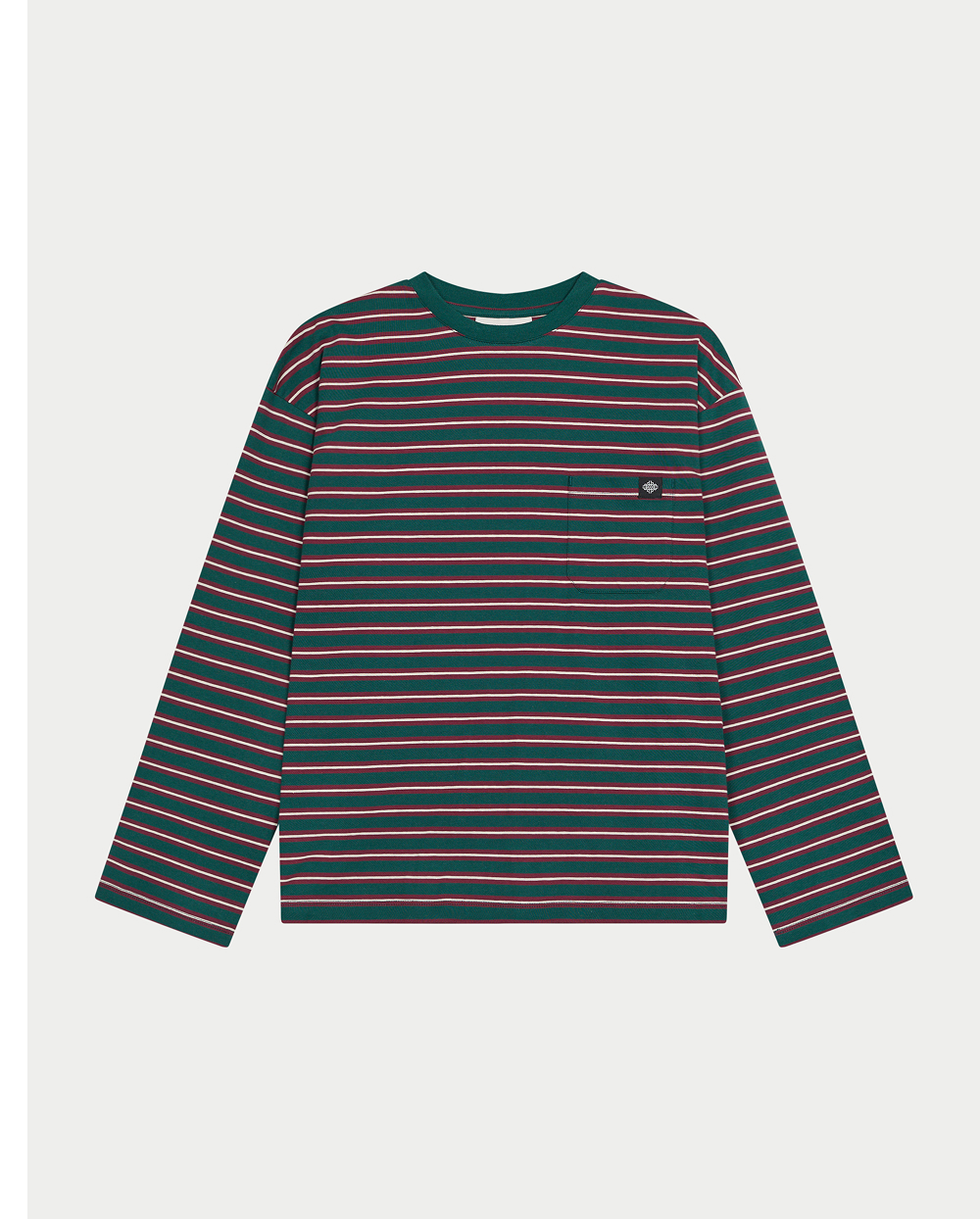 STRIPE POCKET LONG SLEEVE T SHIRT