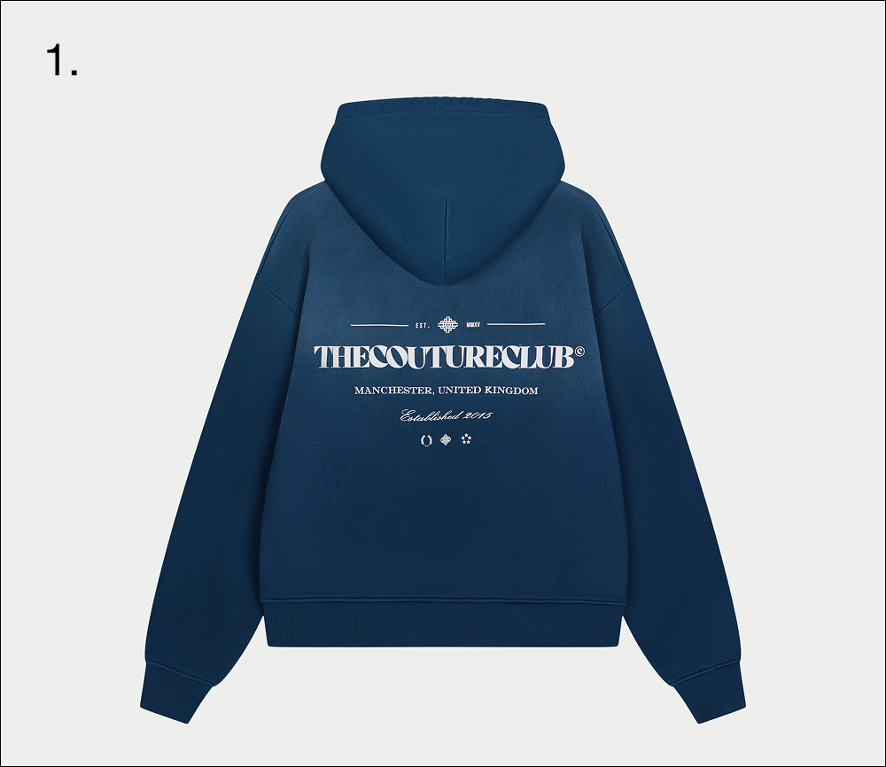 SPRAY WASH COPYRIGHT MULTI GRAPHIC ZIP THROUGH HOODIE