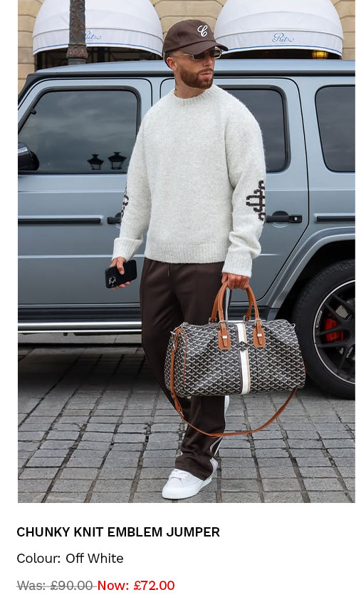 CHUNKY KNIT EMBLEM JUMPER