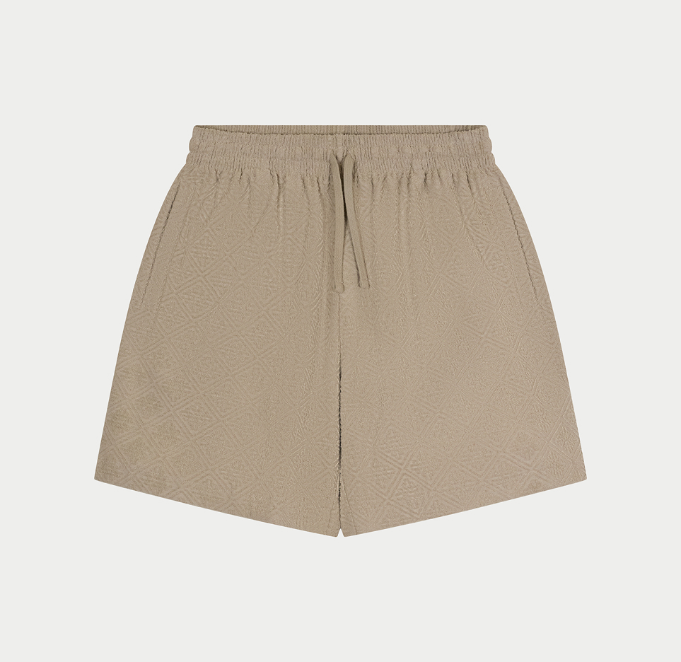 TOWELLING JACQUARD EMBLEM SHORTS