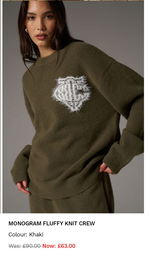 MONOGRAM FLUFFY KNIT CREW