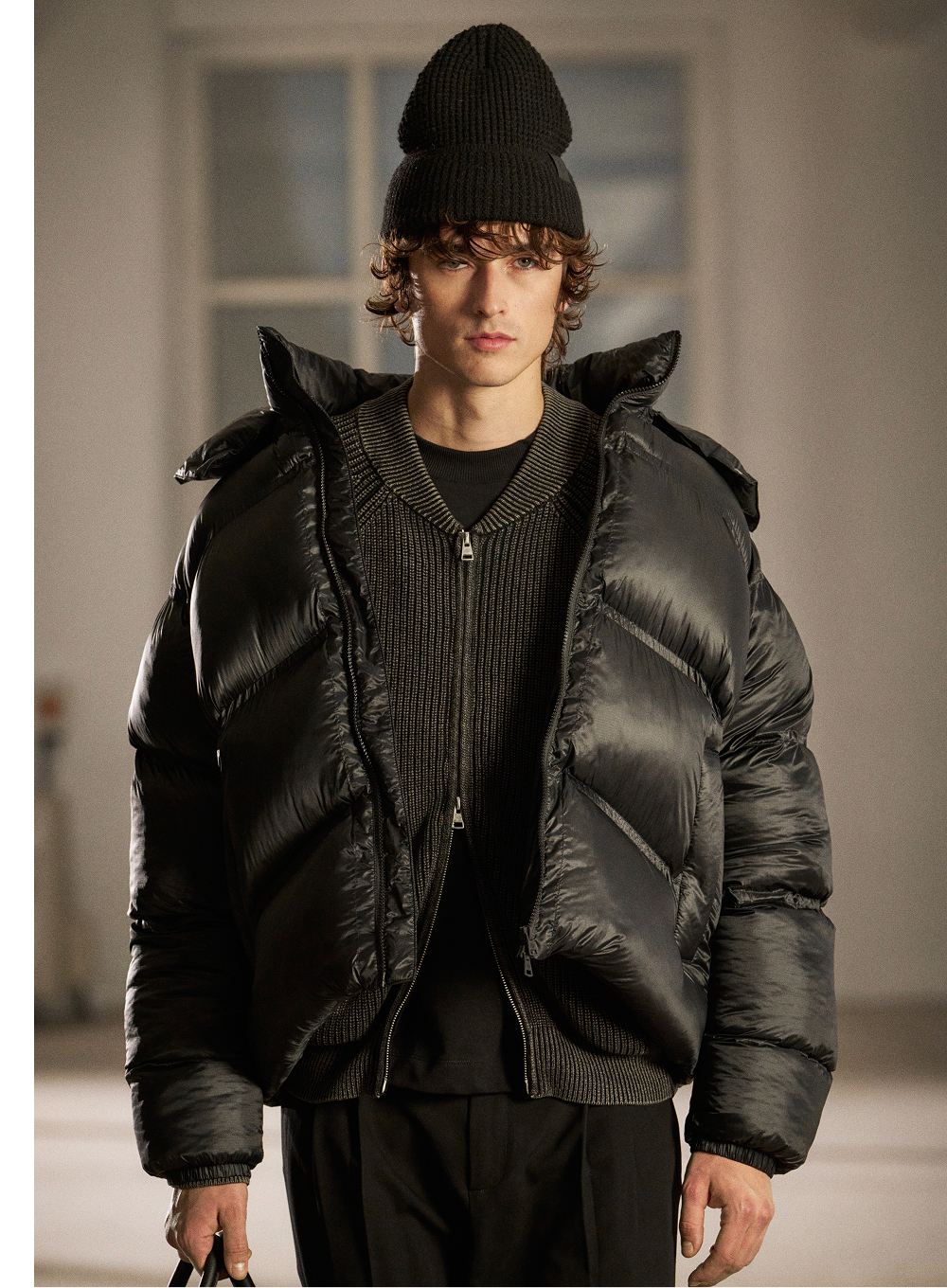 TRANSLUCENT HOODED PUFFER