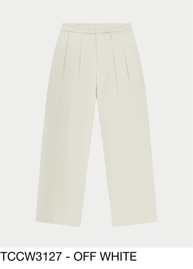 MID RISE PLEATED TROUSERS