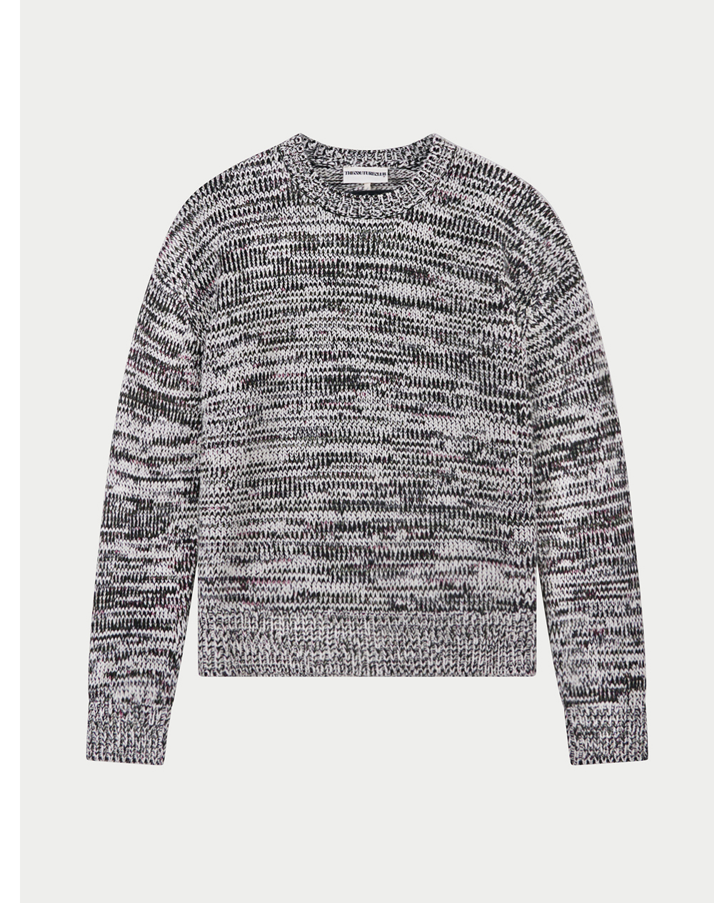 MIXED YARN KNITTED CREW