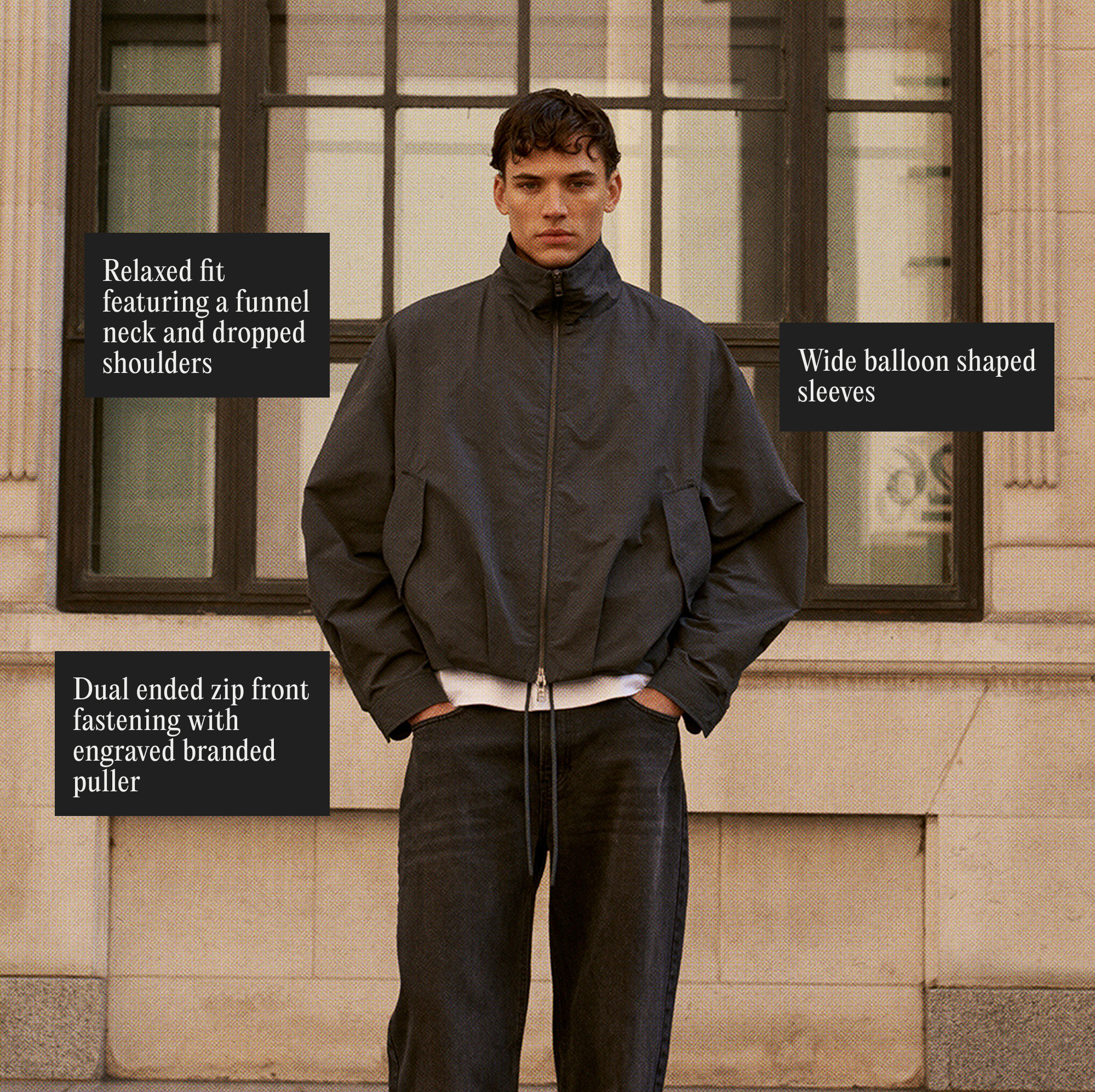 TECHNICAL FUNNEL NECK JACKET