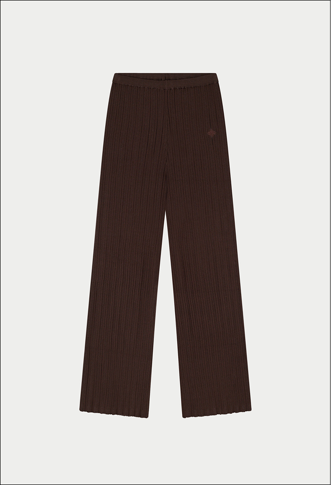 RIBBED KNITTED TROUSERS