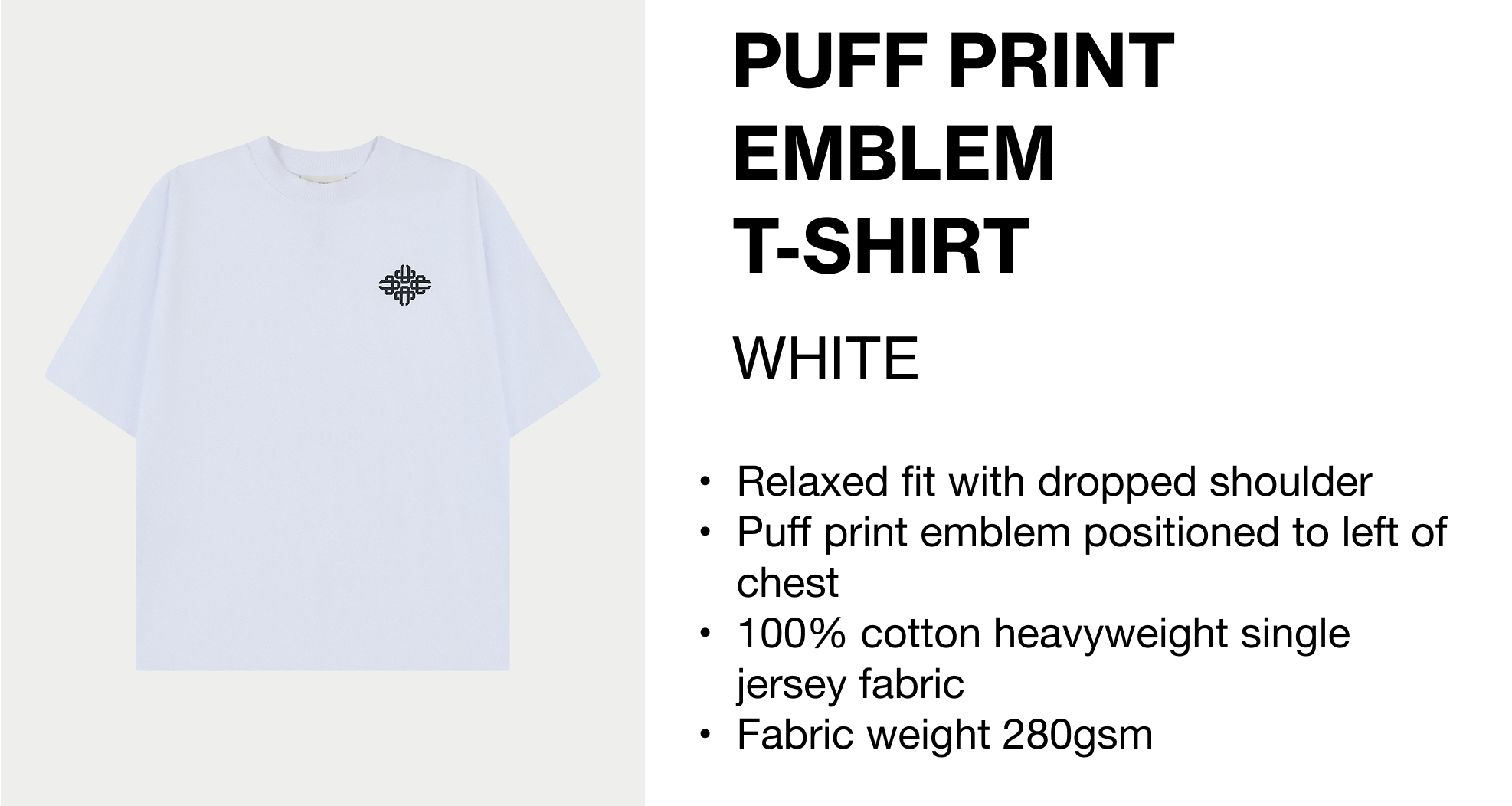 PUFF PRINT EMBLEM T-SHIRT