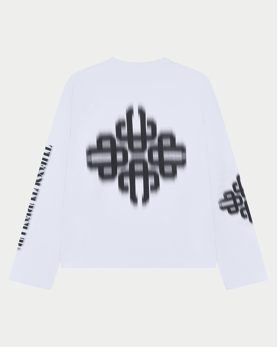 MOTION BLURRED LONG SLEEVE T-SHIRT