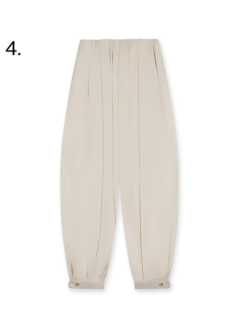 SATIN GATHERED BALLOON TROUSERS